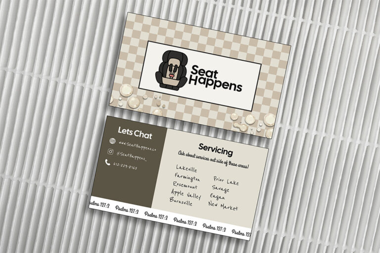 Seat Happens Business Card Thumbnail Portfolio Power-up