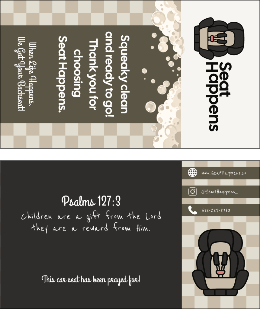 Seat Happens Power-up Thank You Card Design File